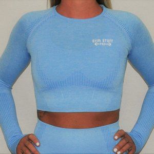 WOMEN'S GYMSTUFFPRO AGILITY SEAMLESS LONG SLEEVE CROP